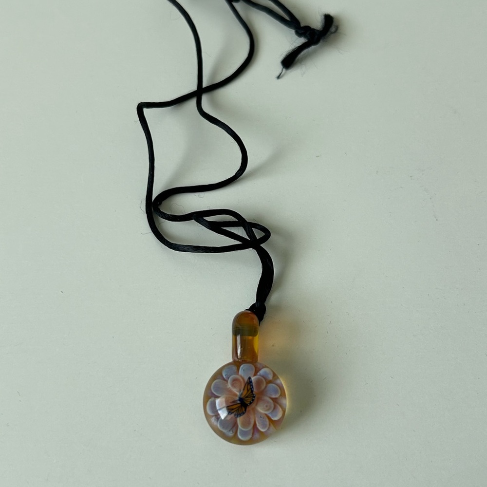 Handmade Lampwork Glass Butterfly Pendant